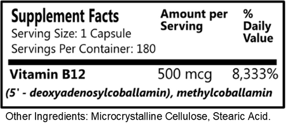 B12 Activated vitamin 180 capsules